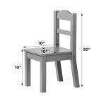 Humble Crew, White/Grey Kids Wood Table and 4 Chairs Set by Humble Crew