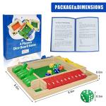 Shut The Box Game, Wooden Board Dice Games for Adults and Kids 2-4 Player Family Classics Tabletop Version Games for Classroom, Party, or Pub from Eupboron