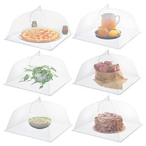 Simply Genius (6 pack) Large and Tall 17x17 Pop-Up Mesh Food Covers Tent Umbrella for Outdoors, Screen Tents, Parties Picnics, BBQs, Reusable and Collapsible Food Tents from Simply Genius