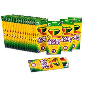 Crayola Bulk Colored Pencils, Pre-sharpened, Bulk School Supplies For Teachers, 12 Assorted Colors, Pack of 24 [Amazon Exclusive] by Crayola