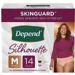 Depend Silhouette Incontinence Underwear, Medium (32â42" Waist), Maximum Absorbency, Black & Pink & Berry, 14 Count by Kimberly-Clark Corp.