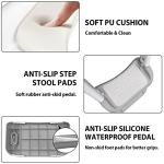 Potty Training Seat with Step Stool Ladder for Kids, Anti-Slip and Detachable Soft Pad, Toddler Toilet Training Seat with Height Adjustable Wide Steps and Safety Handles - Gray by FORYEE