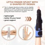 Scurnhau Pinky Finger Splint, Boxer Fracture Splint, Metacarpal Broken Splint, 4th and 5th Finger Support brace for Straightening, Dislocated, Arthritis and Mallet Finger, Fits Left or Right Hand from Scurnhau