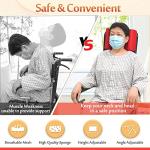 Wheelchair Headrest Neck Support Head Padding Portable Neck Rest Pillow Back Extension Headrest Cushion for Adults Travel Wheelchair Accessories (Red) from Mybow