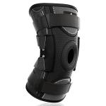 NEENCA Professional Hinged Knee Brace, Medical Knee Support with Removable Dual Side Stabilizers for Knee Pain, Arthritis, Meniscus Tear, Swollen, Injury Recovery, Joint Pain Relief, ACL. Men & Women (Large, Black) from NEENCA