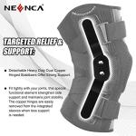 NEENCA Professional Hinged Knee Brace, Medical Knee Support with Removable Dual Side Stabilizers for Knee Pain, Arthritis, Meniscus Tear, Swollen, Injury Recovery, Joint Pain Relief, ACL. Men & Women (Large, Black) from NEENCA