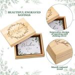 50 Pcs Baby Shower Advice Cards Wishes for Baby Cards with Wooden Keepsake Box Sonogram Photo Picture Frame and Rose Gold Pen for Baby Shower Birthday Games Activities from Junkin