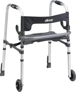 Drive Medical 10233 Clever Lite Foldable Rollator Walker, Gray by Drive Medical