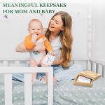 50 Pcs Baby Shower Advice Cards Wishes for Baby Cards with Wooden Keepsake Box Sonogram Photo Picture Frame and Rose Gold Pen for Baby Shower Birthday Games Activities from Junkin