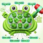 Whack A Frog Game,Toys for 2 Year Old Boys and Toddlers,5 Modes,45 Levels,with 9 Music Spray and Light-up,Baby Early Learning Developmental Interactive Toys Birthday Gifts for Ages 2,3,4+Year Old Boys by HopeRock