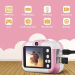 SUZIYO Kids Camera, Children Digital Selfie Video Camcorder 1080P Dual Lens 2.4 Inch HD, Birthday Christmas Electronic Gifts Toys for Age 3-9 Years Old Toddlers Girls & Boys (with 32G TF Card,Pink) from SUZIYO