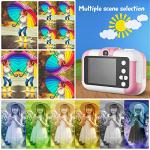 SUZIYO Kids Camera, Children Digital Selfie Video Camcorder 1080P Dual Lens 2.4 Inch HD, Birthday Christmas Electronic Gifts Toys for Age 3-9 Years Old Toddlers Girls & Boys (with 32G TF Card,Pink) from SUZIYO