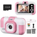 SUZIYO Kids Camera, Children Digital Selfie Video Camcorder 1080P Dual Lens 2.4 Inch HD, Birthday Christmas Electronic Gifts Toys for Age 3-9 Years Old Toddlers Girls & Boys (with 32G TF Card,Pink) from SUZIYO