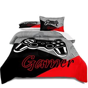 lris Bedding Gaming Bedding Set Full Size Game Comforter Set for Boys Girls Kids Teens Soft Microfiber Colorful Modern Buttons Video Game Bedding Decorative 1 Comforter with 2 Pillow Shamsâ¦ by lris Bedding