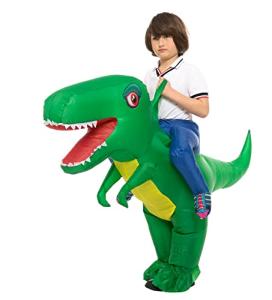 Inflatable Dinosaur Costume for Kids Funny Blow up Halloween Boys Girls T-rex Dino Costumes for School by JiaoShang