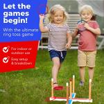 Elite Sportz Ring Toss Games for Kids - Indoor Holiday Fun or Outdoor Yard Game for Adults & Family - Easy to Set Up with Compact Carry - Backyard Toys & Easter Gifts by Elite Sportz Equipment