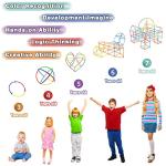Haninsuze STEM Building Toys Sets 480pcs Interlocking Plastic Educational Toys Engineering Building Blocks, Safe Material Creativity Kids Toys, Straw Construction toys for 3-12 Year Old Boys and Girls by Haninsuze