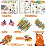 Haninsuze STEM Building Toys Sets 480pcs Interlocking Plastic Educational Toys Engineering Building Blocks, Safe Material Creativity Kids Toys, Straw Construction toys for 3-12 Year Old Boys and Girls by Haninsuze