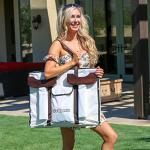 GoSports Giant Wooden 4 in a Row Game - Choose Between Classic White or Dark Stain - 2 Foot Width - Huge 4 Connect Family Fun with Coins, Case and Rules by P&P Imports LLC