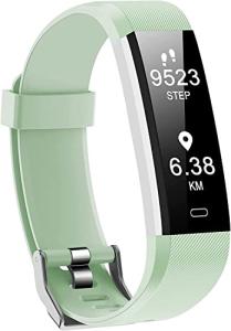 Kummel Fitness Tracker with Heart Rate Monitor, Waterproof Activity Tracker with Pedometer & Sleep Monitor, Calories, Step Tracking for Women Men (Light Green) by Kummel