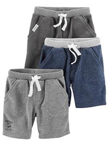 Simple Joys by Carter's Toddler Boys' Knit Shorts, Pack of 3, Navy Heather/Charcoal Heather/Grey, 2T from Carter's Simple Joys - Private Label