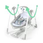Ingenuity ConvertMe 2-in-1 Compact Portable Baby Swing & Infant Seat, Battery-Powered Vibrations, Automatic Sway, Nature Sounds - Nash by Kids II