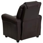 Flash Furniture Contemporary Brown LeatherSoft Kids Recliner with Cup Holder and Headrest from Flash Furniture