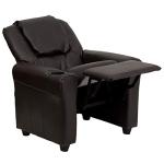 Flash Furniture Contemporary Brown LeatherSoft Kids Recliner with Cup Holder and Headrest from Flash Furniture