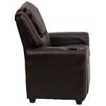 Flash Furniture Contemporary Brown LeatherSoft Kids Recliner with Cup Holder and Headrest from Flash Furniture