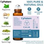 Calm Essential Oil Roll On Blend â Stress Relief Gifts for Women - Calm Sleep, Destress & Relaxation Aromatherapy Oils with Peppermint Oil & Ginger Oil â Perfect Stocking Stuffer from UpNature