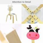 iPlay, iLearn 10 Inch Kids Solid Hard Wood Animal Chair, Stackable Wooden Finished, Preschool, Daycare, Bedroom, Playroom, Nursery Seat, Cow Furniture Stool for Toddlers, Children, Boys, Girls by iPlay, iLearn