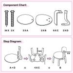 iPlay, iLearn 10 Inch Kids Solid Hard Wood Animal Chair, Stackable Wooden Finished, Preschool, Daycare, Bedroom, Playroom, Nursery Seat, Cow Furniture Stool for Toddlers, Children, Boys, Girls by iPlay, iLearn