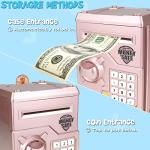 Yoego Kids Money Bank, Electronic Piggy Banks, Great Gift Toy for Kids Children, Auto Scroll Paper Money Saving Box Password Coin Bank,Perfect Toy Gifts for Boys Girls (Rose Gold) from Yoego