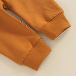 Toddler Baby Boy Fall Winter Outfits Letter Crewneck Sweatshirt Casual Pants 2Pcs Clothes Set White-Brown 12-18 Months from 