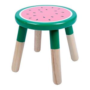 RUYU 9 Inch Kids Solid Hard Wood Fruit Chair, Crafted Hand-Painted Wood with Assembled Four-Legged Stool, Bedroom, Playroom, Watermelon Furniture Stool for Kids, Children, Boys, Girls(Watermelon) by RUYU-0010