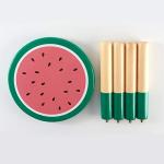 RUYU 9 Inch Kids Solid Hard Wood Fruit Chair, Crafted Hand-Painted Wood with Assembled Four-Legged Stool, Bedroom, Playroom, Watermelon Furniture Stool for Kids, Children, Boys, Girls(Watermelon) by RUYU-0010