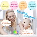 Baby Bath Toys, Light Up Baby Pool Toy with LED Light Whale Spray Water Toy for Toddlers Kids, Induction Sprinkler Bathtub Toys Bathroom Shower Swimming Pool Outdoor Water Toy(Gray) by Brands