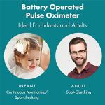CMI Health Battery Operated Pulse Oximeter - Continuous Infant Monitoring (Up to 25 lbs) & Adult Finger Spot-Checking - Adjustable Alarm for Pulse Rate and SpO2 Levels - Carry Case by Shenzhen Creative Industry