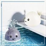 Baby Bath Toys, Light Up Baby Pool Toy with LED Light Whale Spray Water Toy for Toddlers Kids, Induction Sprinkler Bathtub Toys Bathroom Shower Swimming Pool Outdoor Water Toy(Gray) by Brands