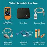 CMI Health Battery Operated Pulse Oximeter - Continuous Infant Monitoring (Up to 25 lbs) & Adult Finger Spot-Checking - Adjustable Alarm for Pulse Rate and SpO2 Levels - Carry Case by Shenzhen Creative Industry