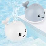 Baby Bath Toys, Light Up Baby Pool Toy with LED Light Whale Spray Water Toy for Toddlers Kids, Induction Sprinkler Bathtub Toys Bathroom Shower Swimming Pool Outdoor Water Toy(Gray) by Brands