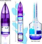 YUE ACTION Liquid Motion Timer Pen 2 Pack / Liquid Timer Pen / Multi Colored Fidget Pen for Office Desk Toys, Novelty Gifts ,Novelty Toys (Blue+Purple Set) from YUE ACTION