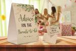 Advice for the Parents-to-Be Sign, Baby Shower Advice Game Kit (1 Standing Sign + 50 Advice Cards), Baby Showers Decorations-NPZAD06 from 