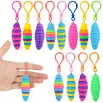 12 PCS Sensory Slug Toys, Articulated Stretch Caterpillar Toy, Anxiety Relief Fidget Slug Toy, Novelty Party Favors for Kids. from Maoyi Store