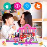 Pretend Play Pet House Toys,Dollhouse Playset 74pcs,Miniature Dollhouse Furniture and Accessories,Fun Cat Role Play Toys for Kids,Boys,Girls,Toodlers by TAKIHON