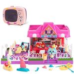 Pretend Play Pet House Toys,Dollhouse Playset 74pcs,Miniature Dollhouse Furniture and Accessories,Fun Cat Role Play Toys for Kids,Boys,Girls,Toodlers by TAKIHON