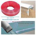 100% Silicone Edge Protectors for Kids, Soft Edge Protector Strip Transparent, 6.6ft Pre-Tape Adhesive Corner Protectors Baby Proofing for Kids Safety, Child Table Cabinets Drawers Furniture Bumper by Suwarc