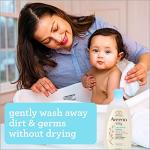 Aveeno Baby Daily Moisture Gentle Bath Wash & Shampoo with Natural Oat Extract, Hypoallergenic, Tear-Free & Paraben-Free Formula for Sensitive Hair & Skin, Lightly Scented, 18 Fl Oz (Pack of 3) from Johnson & Johnson