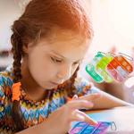 60 Pcs Mini Pop Bubble Fidget Sensory Toys, Pop Toy Bulk for Party Favor, Classroom Prizes Easter Basket Goodie Bag Stuffers Christmas Valentine Gift for Kid by Clanam