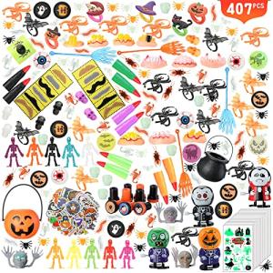 303 Pieces Halloween Party Favors Halloween Novelty Toys Halloween Classroom Treats Halloween Toys Assortment for School Classroom Reward, Trick or Treat, Goodie Bag Filler, Halloween Prize, 28 Styles from Zhanmai